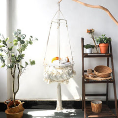 Cozy Cat Hammock Woven Wall Hanging Basket for Small Pets