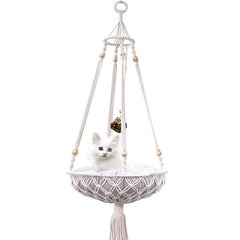 Cozy Cat Hammock Woven Wall Hanging Basket for Small Pets