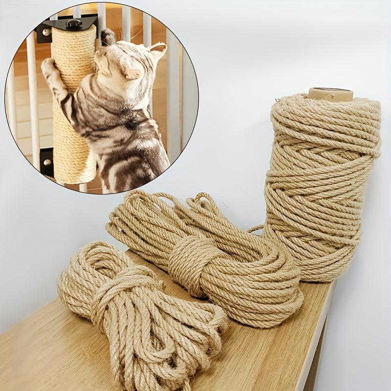 164ft Cat Scratching Rope 6mm Jute Natural Sisal Hemp for Indoor Cats