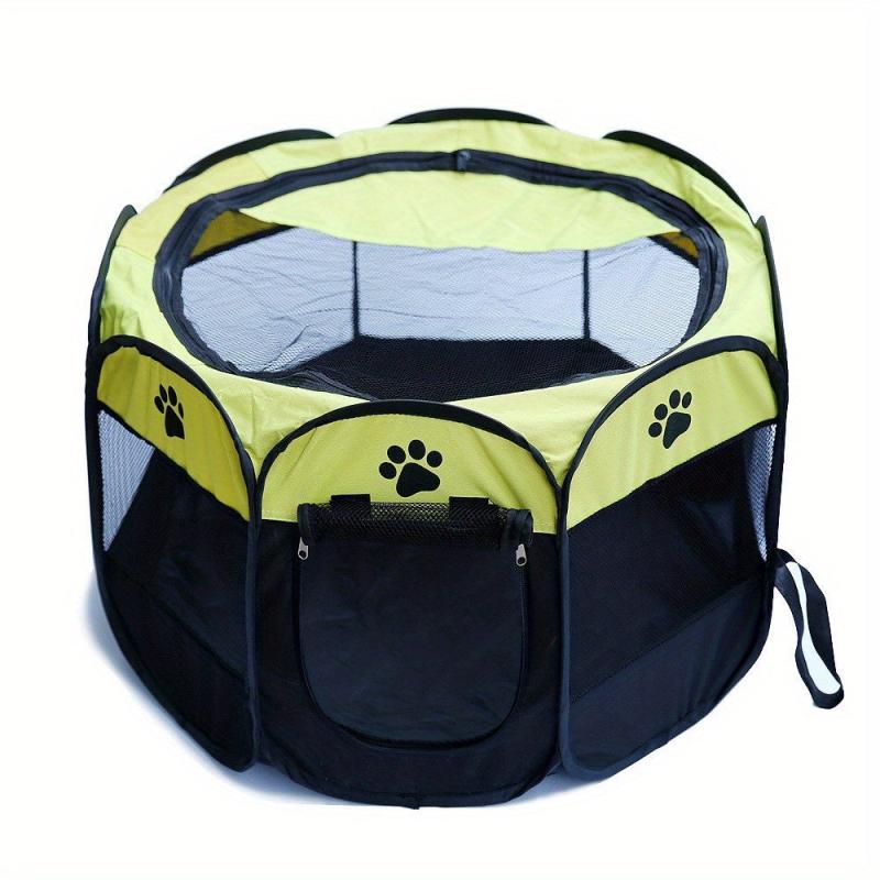 Portable Foldable Pet Playpen with Mesh Window