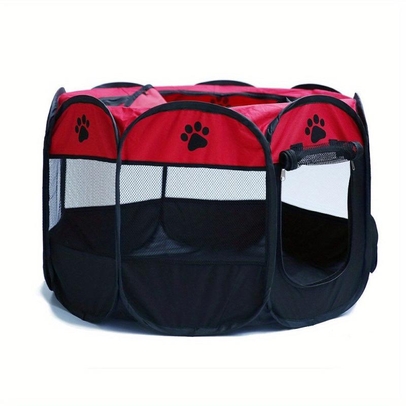 Portable Foldable Pet Playpen with Mesh Window