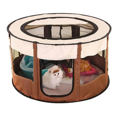 Portable Folding Cat Cage Fence Pet Tent Cat Playpen