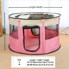 Portable Folding Cat Cage Fence Pet Tent Cat Playpen