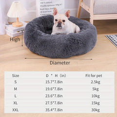 Cozy Plush Donut Dog Bed for Maximum Comfort