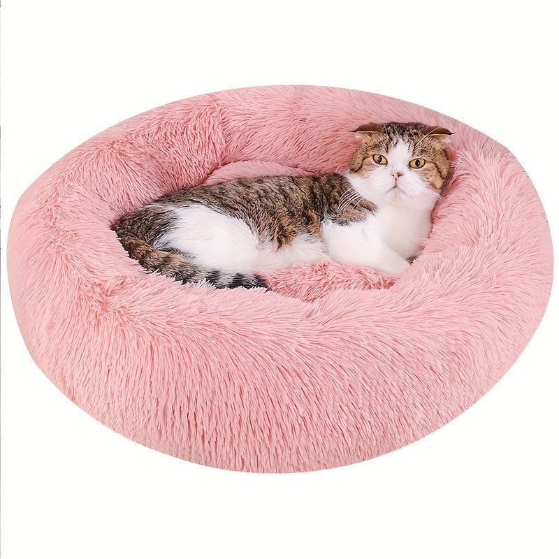 Cozy Plush Donut Dog Bed for Maximum Comfort