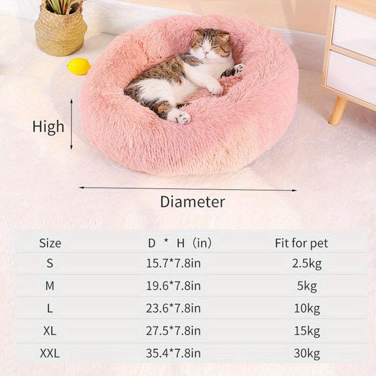Cozy Plush Donut Dog Bed for Maximum Comfort