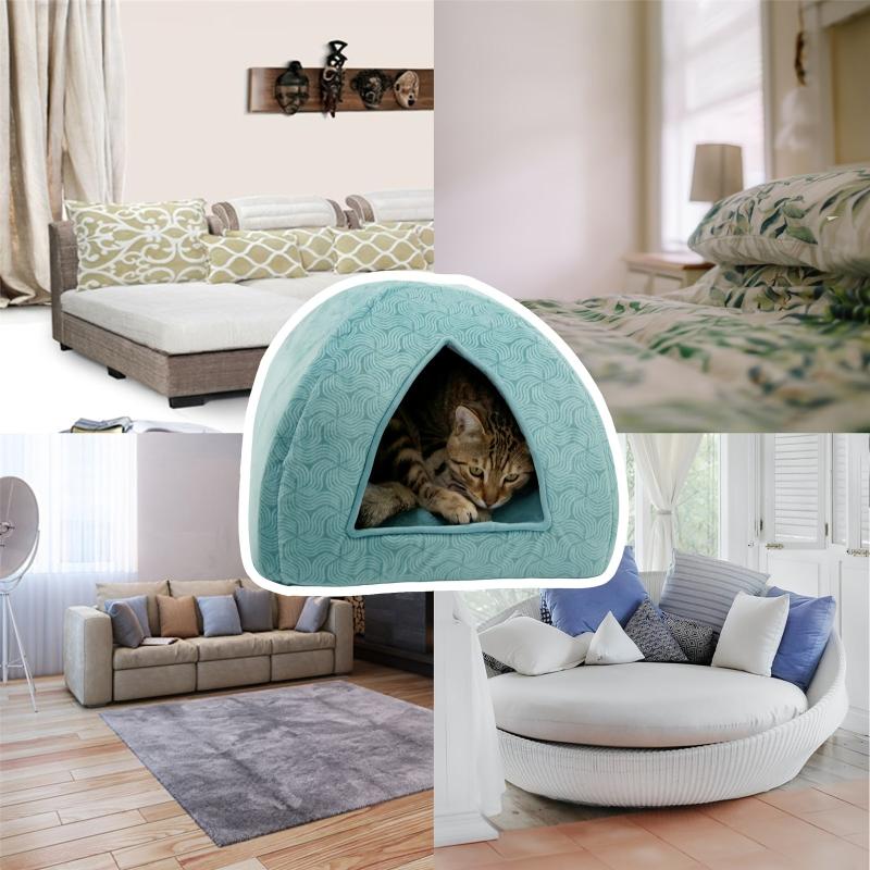 Cozy Pet Cave Bed for Cats and Small Dogs
