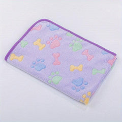 Cartoon Bone Print Pet Blanket Soft Warm Cat Blanket