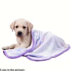 Cartoon Bone Print Pet Blanket Soft Warm Cat Blanket