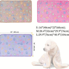 Cartoon Bone Print Pet Blanket Soft Warm Cat Blanket