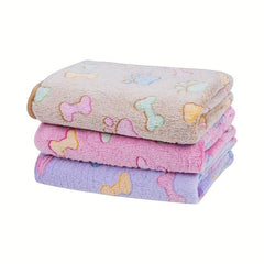 Cartoon Bone Print Pet Blanket Soft Warm Cat Blanket