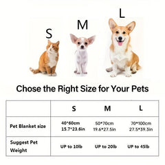 Cozy Fleece Pet Blanket for Small Dogs and Cats