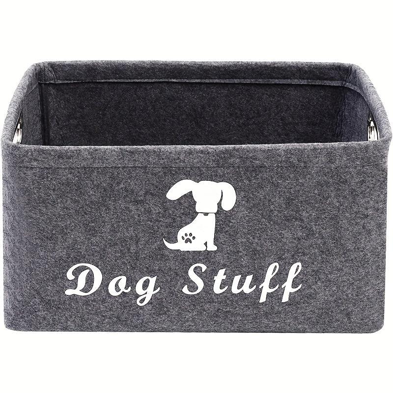 Felt Pet Baskets Cat Toy Basket With Wooden Handle