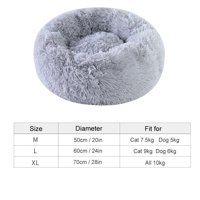 Soft Plush Round Pet Bed For Cats Or Small Dogs Cat Bed Self Warming