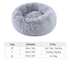Soft Plush Round Pet Bed For Cats Or Small Dogs Cat Bed Self Warming
