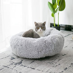 Soft Plush Round Pet Bed For Cats Or Small Dogs Cat Bed Self Warming