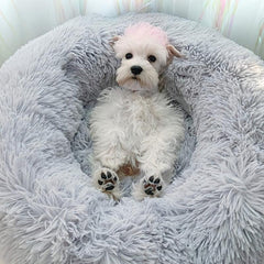 Soft Plush Round Pet Bed For Cats Or Small Dogs Cat Bed Self Warming
