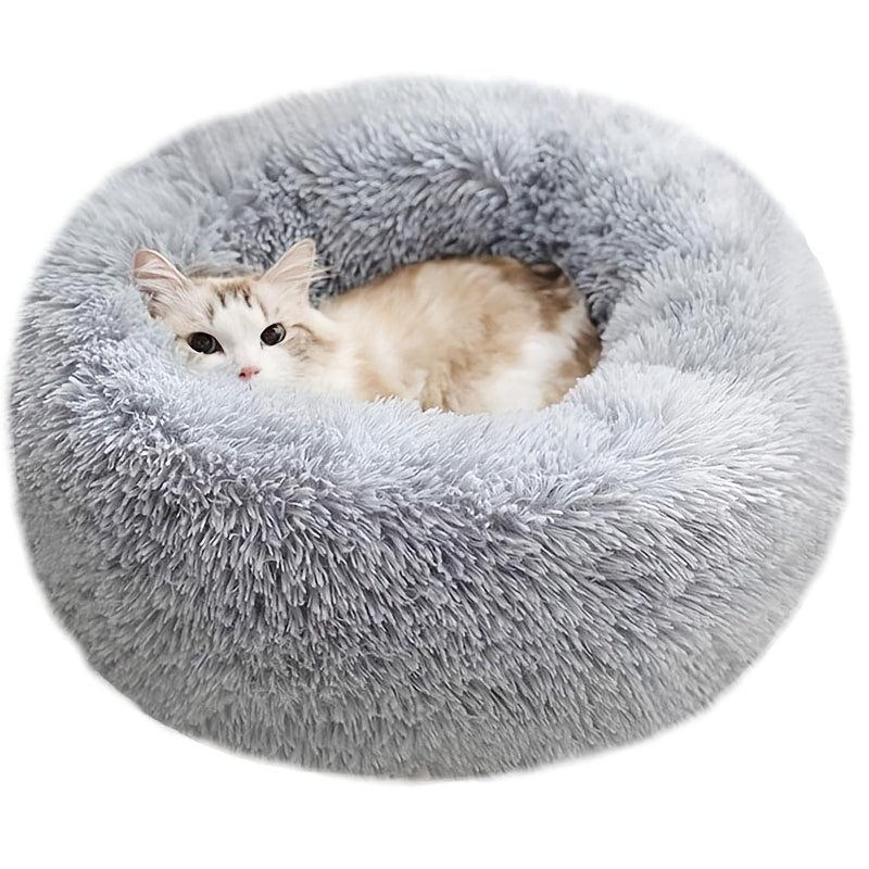Soft Plush Round Pet Bed For Cats Or Small Dogs Cat Bed Self Warming