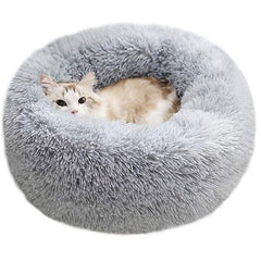 Soft Plush Round Pet Bed For Cats Or Small Dogs Cat Bed Self Warming