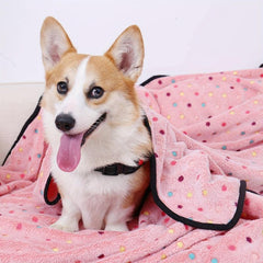 Soft Washable Dot Pattern Pets Blanket Cozy Comfortable