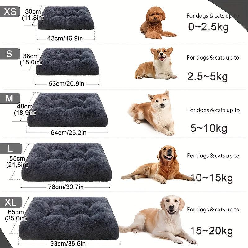 Plush Pet Bed For Dogs Calming Washable Cushion Sofa Pillow Nest