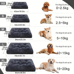 Plush Pet Bed For Dogs Calming Washable Cushion Sofa Pillow Nest