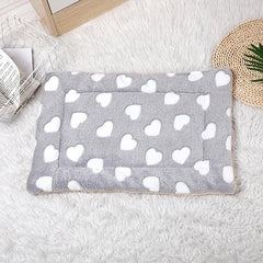 Cartoon Grey Double Layer Pet Cushion - All Seasons Comfortable Cat Mattress