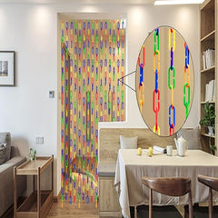 100pcs Rainbow C clips Chain Hook Plastic Chain Link Toy for Parakeets Small Pet