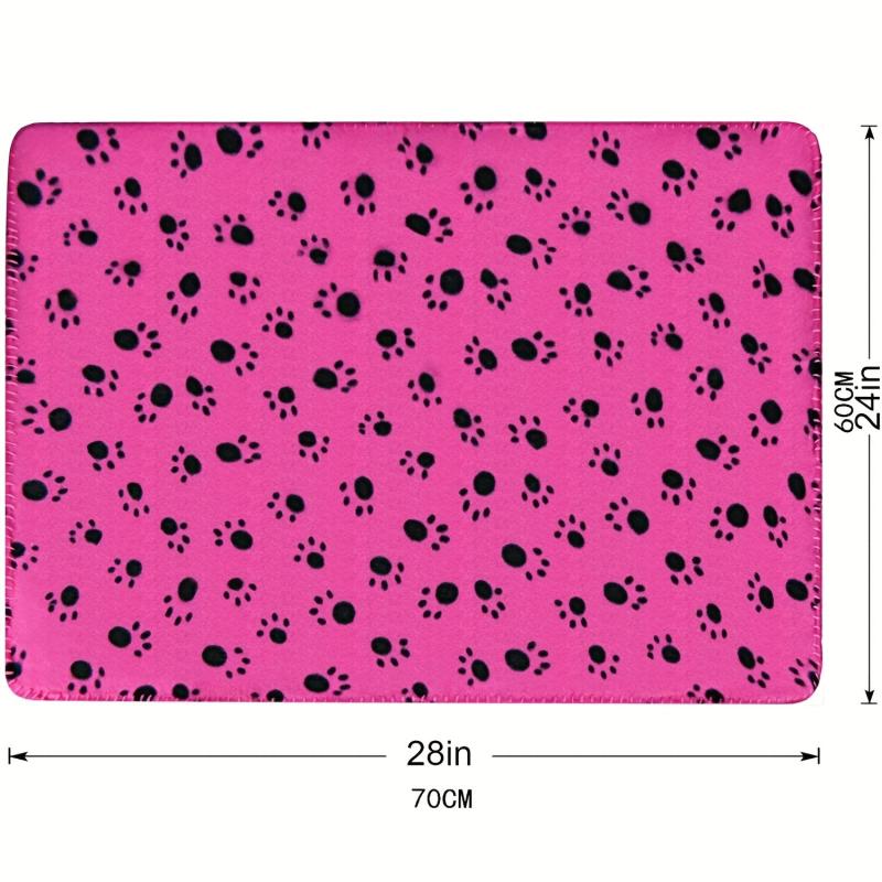 6 Pack Warm Paw Print Dog Blanket Bed Covers