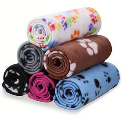 6 Pack Warm Paw Print Dog Blanket Bed Covers