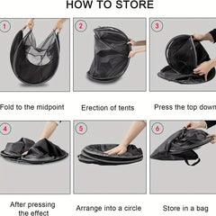 Foldable Pet Tent with Bug Net for Cats and Small Dogs