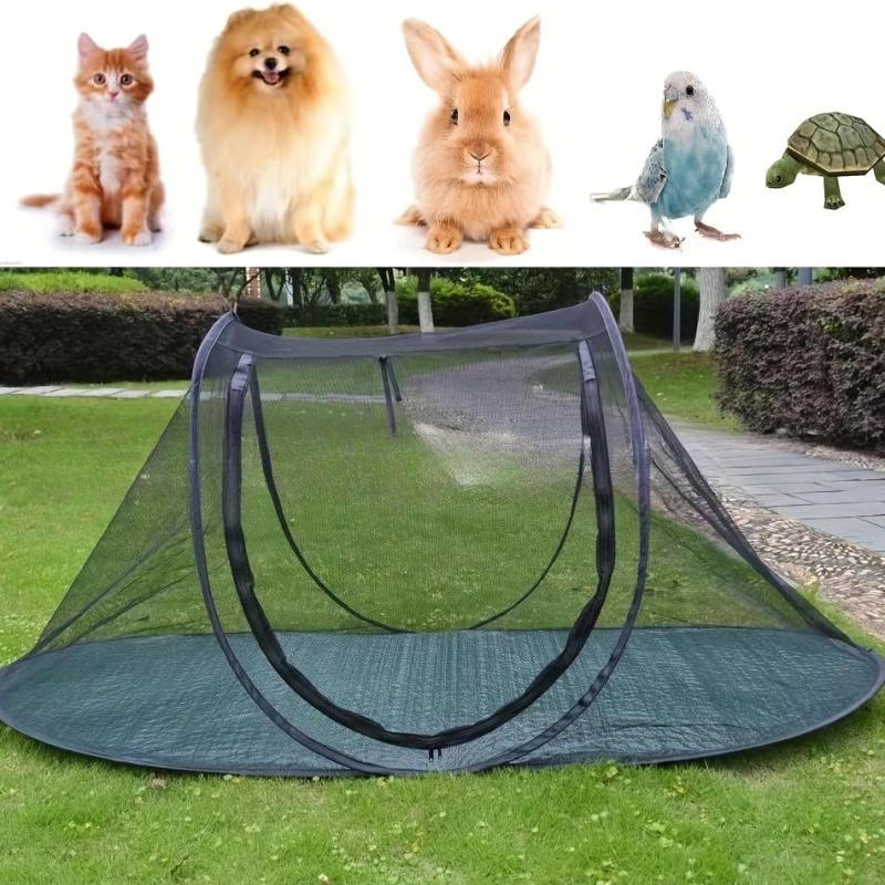 Foldable Pet Tent with Bug Net for Cats and Small Dogs