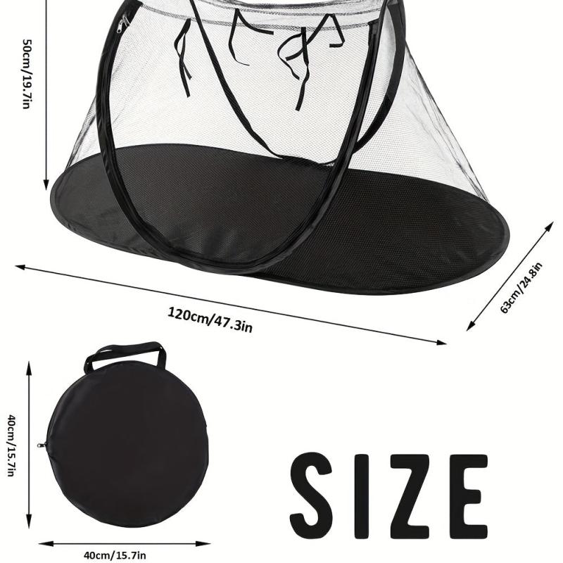 Foldable Pet Tent with Bug Net for Cats and Small Dogs