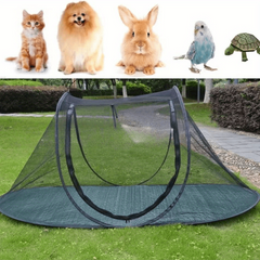 Foldable Pet Tent with Bug Net for Cats and Small Dogs