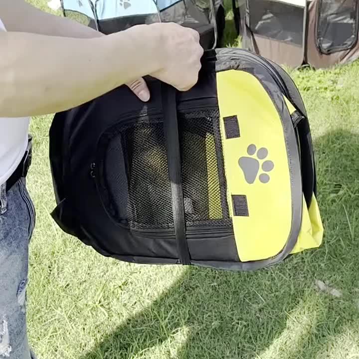 Foldable Pet Playpen w/ Breathable Mesh Window - Indoor/Outdoor