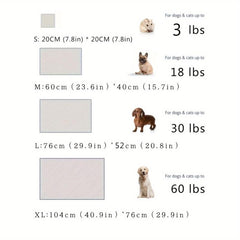 Cute Dog Paw Print Flannel Pet Blanket - Machine Washable Cat Pad