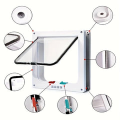 Lockable Pet Dog Cat Flap Door for Interior/Exterior Doors