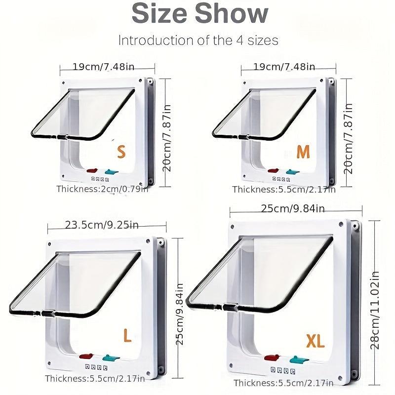 Lockable Pet Dog Cat Flap Door for Interior/Exterior Doors