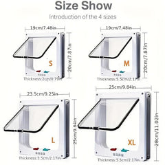 Lockable Pet Dog Cat Flap Door for Interior/Exterior Doors