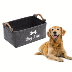 Felt Square Storage Box Dog Cat Toy Clothes Storage Box