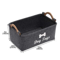 Felt Square Storage Box Dog Cat Toy Clothes Storage Box