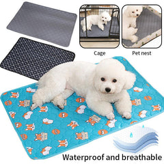 Cartoon Graphic Pet Mat Reusable Washable Dog Bed Waterproof