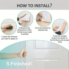 Transparent Dog Door Protector Scratch Guard Self Anti Scratch Cat Furniture