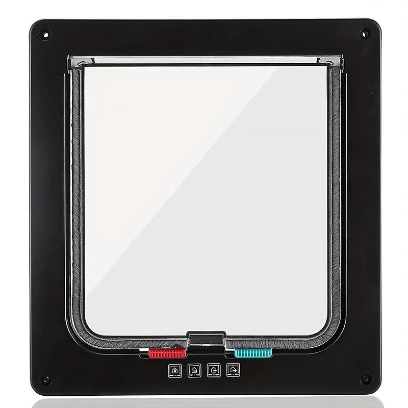 4-Way Lock Cat Door for Indoor/Outdoor Entry/Exit Weatherproof Pet Door