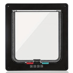 4-Way Lock Cat Door for Indoor/Outdoor Entry/Exit Weatherproof Pet Door