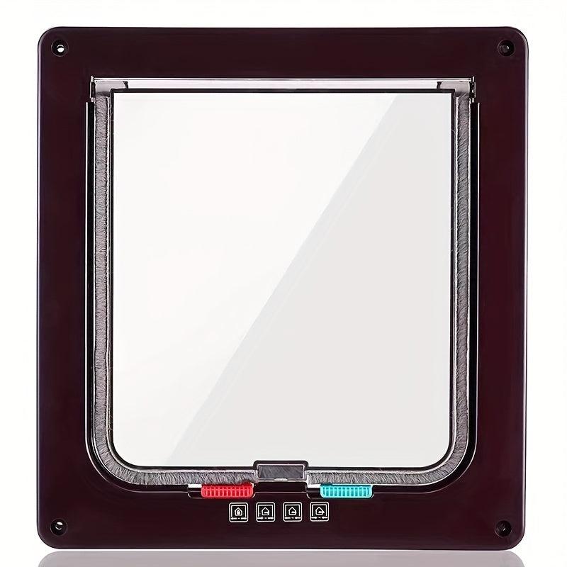 4-Way Lock Cat Door for Indoor/Outdoor Entry/Exit Weatherproof Pet Door