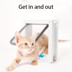 4-Way Lock Cat Door for Indoor/Outdoor Entry/Exit Weatherproof Pet Door