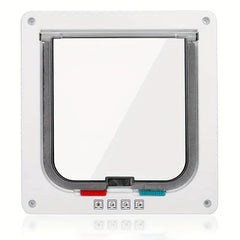 4-Way Lock Cat Door for Indoor/Outdoor Entry/Exit Weatherproof Pet Door