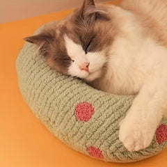 Plush Half Moon Cat Pillow For Sleeping Cushion