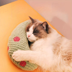 Plush Half Moon Cat Pillow For Sleeping Cushion